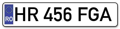 Placuta inmatriculare numar auto  HR-456-FGA, HR 456 FGA, HR456FGA