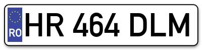 Placuta inmatriculare numar auto  HR-464-DLM, HR 464 DLM, HR464DLM