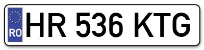 Placuta inmatriculare numar auto  HR-536-KTG, HR 536 KTG, HR536KTG