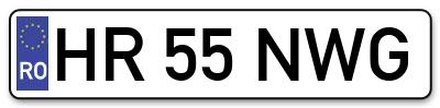 Placuta inmatriculare numar auto  HR-55-NWG, HR 55 NWG, HR55NWG