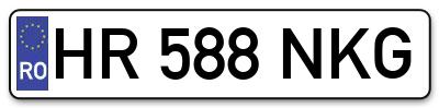 Placuta inmatriculare numar auto  HR-588-NKG, HR 588 NKG, HR588NKG
