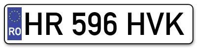 Placuta inmatriculare numar auto  HR-596-HVK, HR 596 HVK, HR596HVK