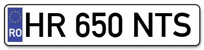 Placuta inmatriculare numar auto  HR-650-NTS, HR 650 NTS, HR650NTS