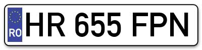 Placuta inmatriculare numar auto  HR-655-FPN, HR 655 FPN, HR655FPN