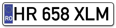 Placuta inmatriculare numar auto  HR-658-XLM, HR 658 XLM, HR658XLM