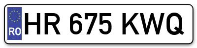 Placuta inmatriculare numar auto  HR-675-KWQ, HR 675 KWQ, HR675KWQ