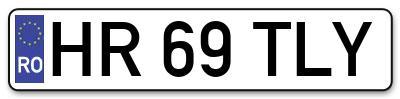 Placuta inmatriculare numar auto  HR-69-TLY, HR 69 TLY, HR69TLY