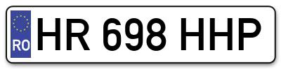 Placuta inmatriculare numar auto  HR-698-HHP, HR 698 HHP, HR698HHP