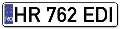 Placuta inmatriculare numar auto  HR-762-EDI, HR 762 EDI, HR762EDI