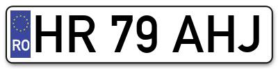 Placuta inmatriculare numar auto  HR-79-AHJ, HR 79 AHJ, HR79AHJ