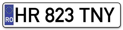 Placuta inmatriculare numar auto  HR-823-TNY, HR 823 TNY, HR823TNY