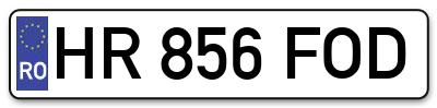 Placuta inmatriculare numar auto  HR-856-FOD, HR 856 FOD, HR856FOD