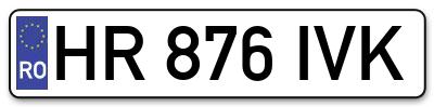 Placuta inmatriculare numar auto  HR-876-IVK, HR 876 IVK, HR876IVK