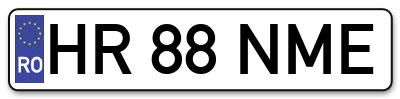 Placuta inmatriculare numar auto  HR-88-NME, HR 88 NME, HR88NME