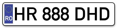 Placuta inmatriculare numar auto  HR-888-DHD, HR 888 DHD, HR888DHD