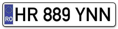 Placuta inmatriculare numar auto  HR-889-YNN, HR 889 YNN, HR889YNN