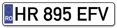 Placuta inmatriculare numar auto  HR-895-EFV, HR 895 EFV, HR895EFV