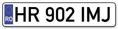Placuta inmatriculare numar auto  HR-902-IMJ, HR 902 IMJ, HR902IMJ