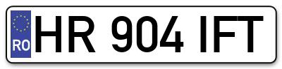 Placuta inmatriculare numar auto  HR-904-IFT, HR 904 IFT, HR904IFT