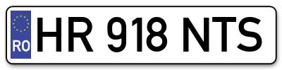 Placuta inmatriculare numar auto  HR-918-NTS, HR 918 NTS, HR918NTS