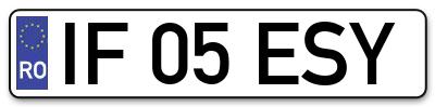 Placuta inmatriculare numar auto  IF-05-ESY, IF 05 ESY, IF05ESY