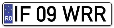 Placuta inmatriculare numar auto  IF-09-WRR, IF 09 WRR, IF09WRR