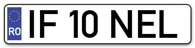 Placuta inmatriculare numar auto  IF-10-NEL, IF 10 NEL, IF10NEL