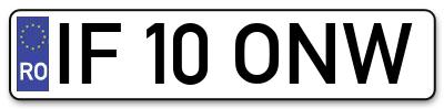 Placuta inmatriculare numar auto  IF-10-ONW, IF 10 ONW, IF10ONW