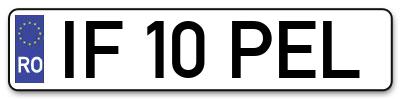 Placuta inmatriculare numar auto  IF-10-PEL, IF 10 PEL, IF10PEL