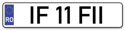 Placuta inmatriculare numar auto  IF-11-FII, IF 11 FII, IF11FII