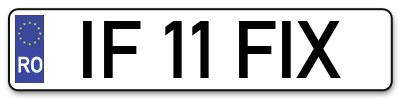 Placuta inmatriculare numar auto  IF-11-FIX, IF 11 FIX, IF11FIX