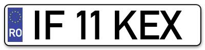 Placuta inmatriculare numar auto  IF-11-KEX, IF 11 KEX, IF11KEX