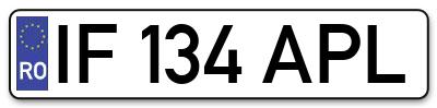 Placuta inmatriculare numar auto  IF-134-APL, IF 134 APL, IF134APL