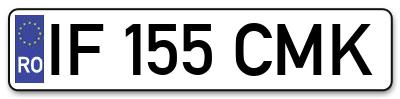 Placuta inmatriculare numar auto  IF-155-CMK, IF 155 CMK, IF155CMK