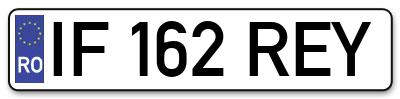 Placuta inmatriculare numar auto  IF-162-REY, IF 162 REY, IF162REY