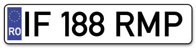 Placuta inmatriculare numar auto  IF-188-RMP, IF 188 RMP, IF188RMP
