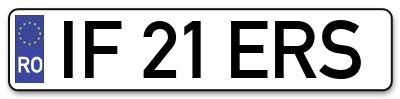 Placuta inmatriculare numar auto  IF-21-ERS, IF 21 ERS, IF21ERS