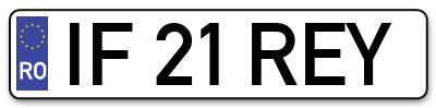 Placuta inmatriculare numar auto  IF-21-REY, IF 21 REY, IF21REY