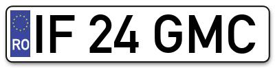 Placuta inmatriculare numar auto  IF-24-GMC, IF 24 GMC, IF24GMC