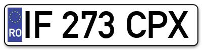 Placuta inmatriculare numar auto  IF-273-CPX, IF 273 CPX, IF273CPX