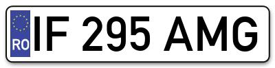 Placuta inmatriculare numar auto  IF-295-AMG, IF 295 AMG, IF295AMG
