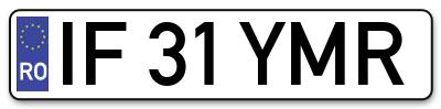 Placuta inmatriculare numar auto  IF-31-YMR, IF 31 YMR, IF31YMR
