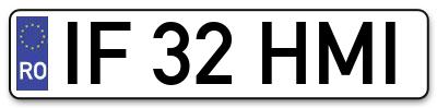 Placuta inmatriculare numar auto  IF-32-HMI, IF 32 HMI, IF32HMI