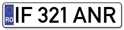 Placuta inmatriculare numar auto  IF-321-ANR, IF 321 ANR, IF321ANR