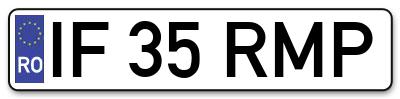 Placuta inmatriculare numar auto  IF-35-RMP, IF 35 RMP, IF35RMP
