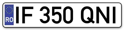 Placuta inmatriculare numar auto  IF-350-QNI, IF 350 QNI, IF350QNI