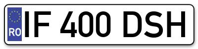 Placuta inmatriculare numar auto  IF-400-DSH, IF 400 DSH, IF400DSH