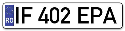 Placuta inmatriculare numar auto  IF-402-EPA, IF 402 EPA, IF402EPA