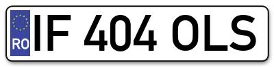 Placuta inmatriculare numar auto  IF-404-OLS, IF 404 OLS, IF404OLS