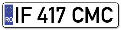Placuta inmatriculare numar auto  IF-417-CMC, IF 417 CMC, IF417CMC
